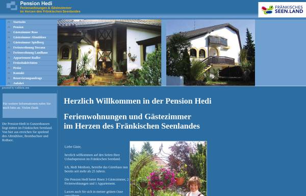 Vorschau von www.pension-hedi.de, Gästehaus Pension Hedi