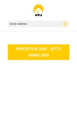 Vorschau der mobilen Webseite www.vfj.de, Verein für Jugenderholung Uelzen e.V.