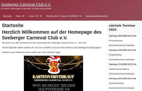 Vorschau von www.scc1973.de, Seeberger Carneval Club 1973 e.V.
