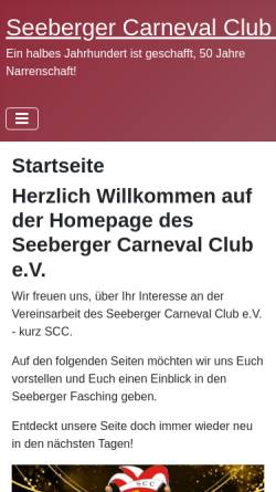 Vorschau der mobilen Webseite www.scc1973.de, Seeberger Carneval Club 1973 e.V.