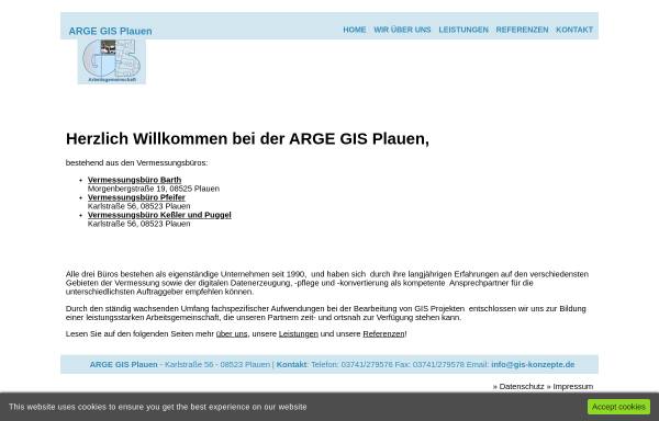 Vorschau von www.gis-plauen.de, Arbeitsgemeinschaft GIS Plauen