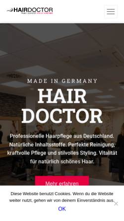 Vorschau der mobilen Webseite www.hairfashionshop.com, Hair Fashion Shop, Marion Meinert