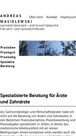 Vorschau der mobilen Webseite www.gutachter-aw.de, Ackermann und Wasielewski