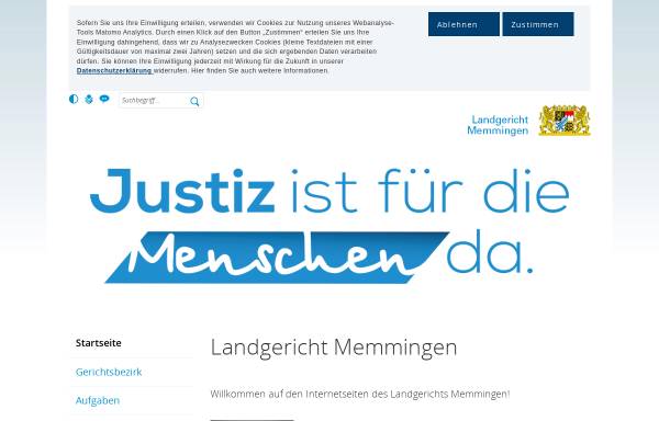 Vorschau von www.justiz.bayern.de, Landgericht Memmingen