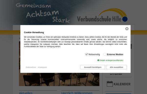 Vorschau von www.verbundschule-hille.de, Verbundschule Hille