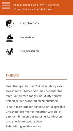 Vorschau der mobilen Webseite www.m-eubel.de, Eubel, Matthias