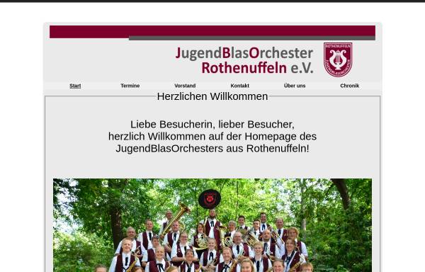 Vorschau von www.jugendblasorchester-rothenuffeln.de, Jugendblasorchester Rothenuffeln e.V.