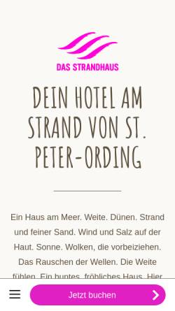 Vorschau der mobilen Webseite www.strandhaus-spo.de, Hotel 