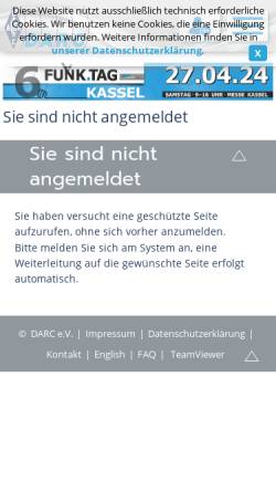 Vorschau der mobilen Webseite www.darc.de, DARC-Referat DX und HF-Funksport