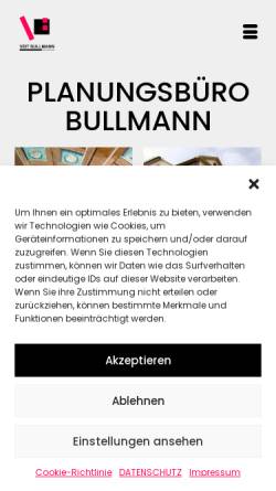 Vorschau der mobilen Webseite www.pbb-architektur.de, Bullmann, Veit