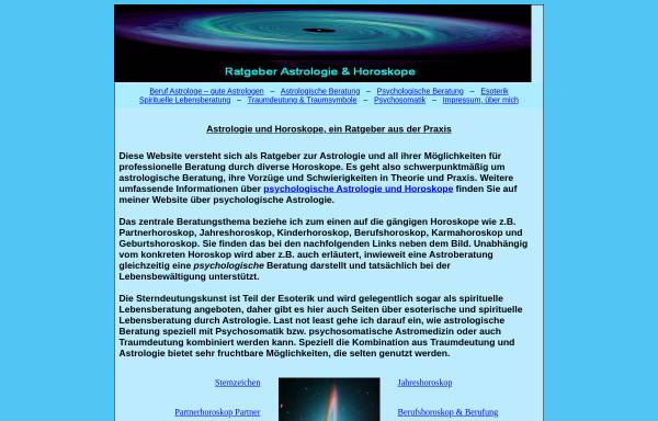 Vorschau von www.astrologie-horoskope-ratgeber.de, Ratgeber Astrologie & Horoskope