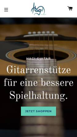 Vorschau der mobilen Webseite hagi-guitar.com, Hagi Guitar, Inh. Nikolaus Härtl