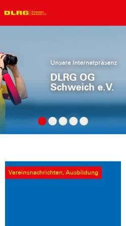 Vorschau der mobilen Webseite www.dlrg-schweich.de, Deutsche Lebensrettungs-Gesellschaft