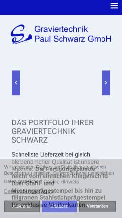 Vorschau der mobilen Webseite www.schwarz-stuttgart.de, Paul Schwarz GmbH