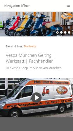 Vorschau der mobilen Webseite www.vespaladen.de, Der Vespaladen