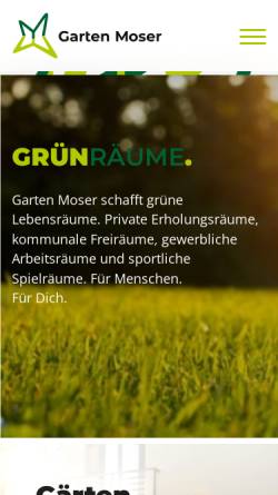 Vorschau der mobilen Webseite www.garten-moser.de, Garten Moser GmbH & Co. KG