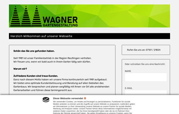 Vorschau von www.wagner-gartenbau.de, Wagner Gartengestaltung GmbH