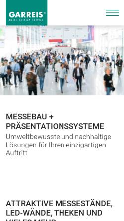 Vorschau der mobilen Webseite www.garreis-displays.de, Meissner und Garreis Displaysysteme GmbH & Co.KG