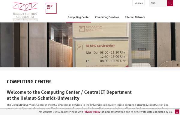 Vorschau von www.hsu-hh.de, Rechenzentrum der Helmut-Schmidt-Universität