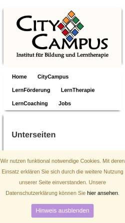 Vorschau der mobilen Webseite www.citycampus.eu, CityCampus Ludwigshafen