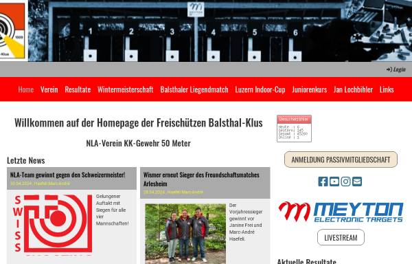 Vorschau von www.fsbk.ch, Freischützen Balsthal-Klus