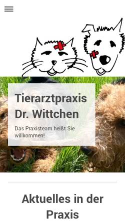 Vorschau der mobilen Webseite tierarzt-badvilbel.de, Tierarztpraxis Dr. Wittchen