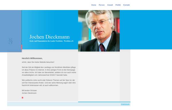 Jochen Dieckmann, Rechtsanwalt