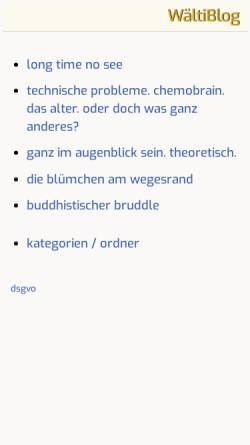 Vorschau der mobilen Webseite positivdenken-blog.de, Butz, Walter