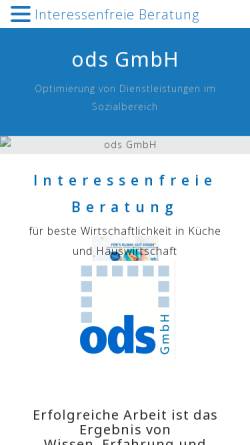 Vorschau der mobilen Webseite www.odsstuttgart.de, ODS GmbH