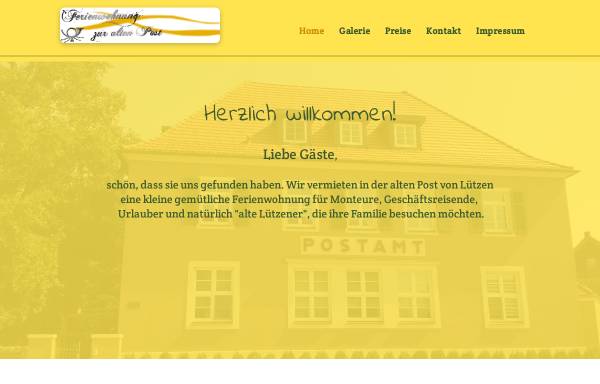 Vorschau von www.ferienwohnung-zur-alten-post.de, Ferienwohnungen Lützen