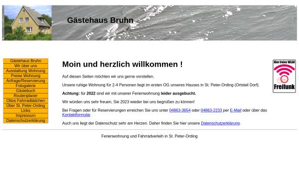 Vorschau von www.fewo-bruhn.de, Gästehaus Bruhn