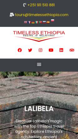 Vorschau der mobilen Webseite www.timelessethiopia.de, Timeless Ethiopia Tour