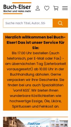 Vorschau der mobilen Webseite www.buch-elser.de, Buch-Elser