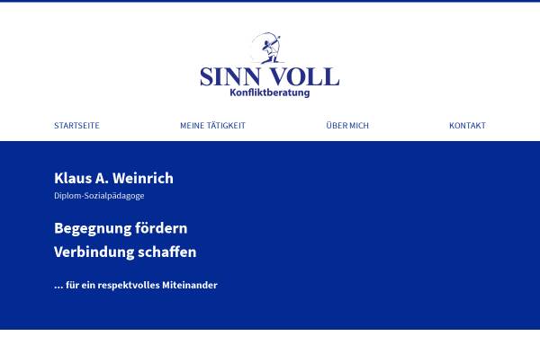 Vorschau von sinnvoll-konfliktberatung.de, Sinn Voll - Klaus A. Weinrich
