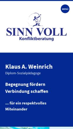 Vorschau der mobilen Webseite sinnvoll-konfliktberatung.de, Sinn Voll - Klaus A. Weinrich