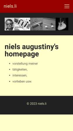 Vorschau der mobilen Webseite niels.li, Augustiny, Niels