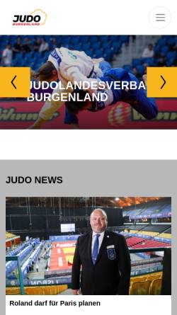 Vorschau der mobilen Webseite www.judo-burgenland.at, Judo Landesverband Burgenland