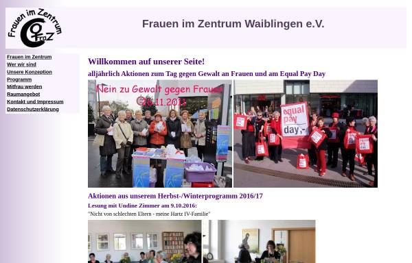 Vorschau von www.frauen-im-zentrum-waiblingen.de, Frauen im Zentrum e.V.