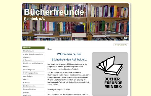 Vorschau von www.buecherfreunde-reinbek.de, Bücherfreunde Reinbek e.V.