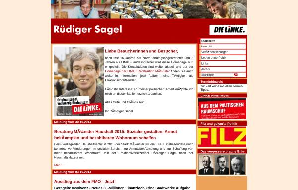 Vorschau von www.sagel.info, Sagel, Rüdiger (Die Linke)