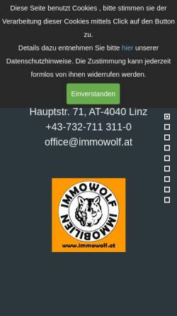 Vorschau der mobilen Webseite www.immowolf.at, Immowolf