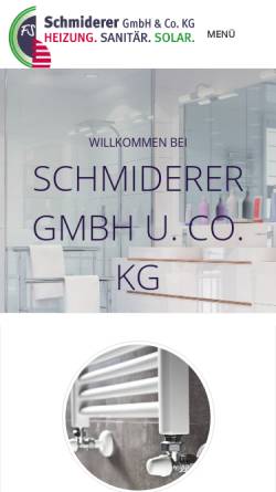 Vorschau der mobilen Webseite www.schmiderer-heizung.de, Franz Schmiderer GmbH