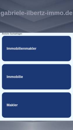 Vorschau der mobilen Webseite www.gabriele-ilbertz-immo.de, Gabriele Ilbertz Immobilienvermittlung
