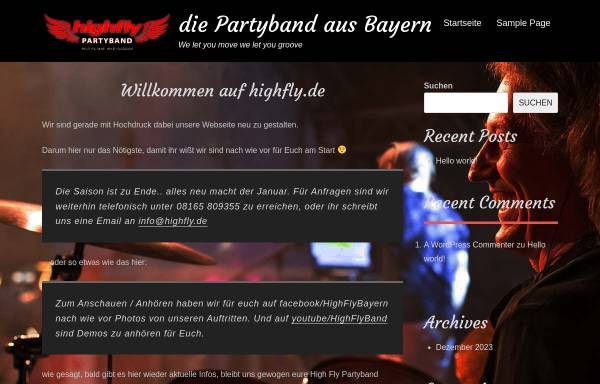 Vorschau von www.highfly.de, HighFly - Partyband