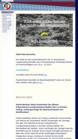 Vorschau der mobilen Webseite www.beachtennis-spo.de, Beachtennis SPO