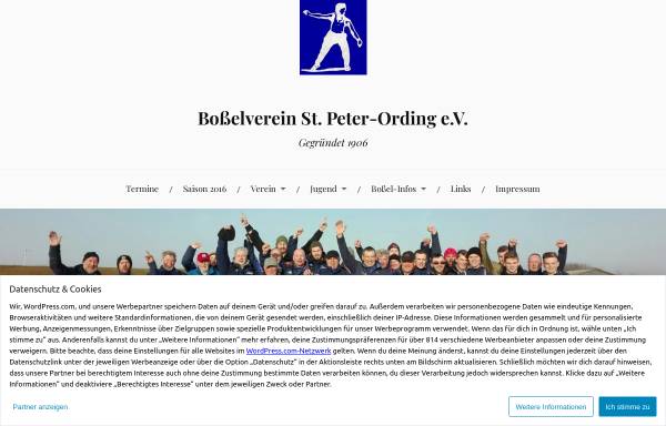 Vorschau von bosselverein.wordpress.com, Boßelverein St. Peter-Ording