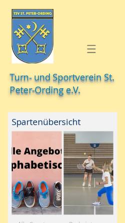 Vorschau der mobilen Webseite www.tsv-spo.de, TSV St. Peter-Ording e.V.