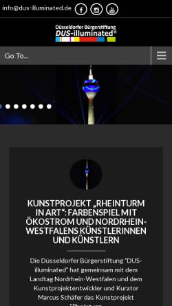 Vorschau der mobilen Webseite www.dus-illuminated.de, DUS Illuminated