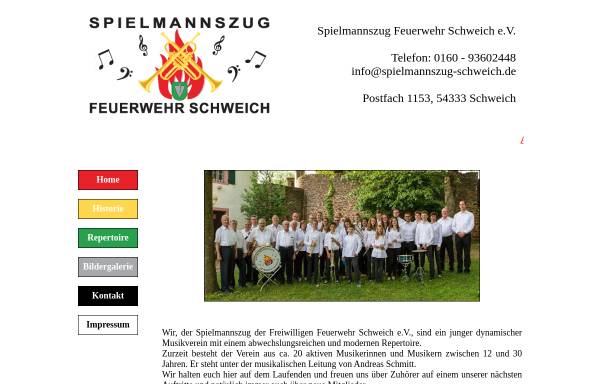 Vorschau von spielmannszug-schweich.de, Spielmannszuges der Freiwilligen Feuerwehr Schweich e.V.
