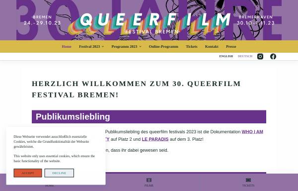 Vorschau von www.queerfilm.de, Queerfilm Festival